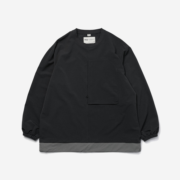 TMCAZ Double Layer Hem Sweat Crewneck 黑曜石 層疊下擺運動罩衫 第12張的照片