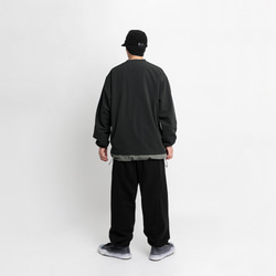 TMCAZ Double Layer Hem Sweat Crewneck 黑曜石 層疊下擺運動罩衫 第10張的照片