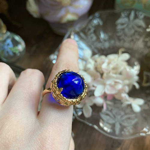 コーンフラワー サファイア 人工 ウエスタンアンティーク レトロ