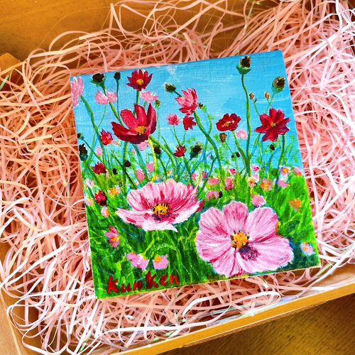 季節のお花 ミニキャンバスオーダーアート(アクリル画) 絵画 季節のお花 ミニキャンバスオーダーアート(アクリル画) 絵画