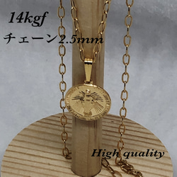 ◇14kgfマリアコインネックレス45cm・小判チェーン 1枚目の画像
