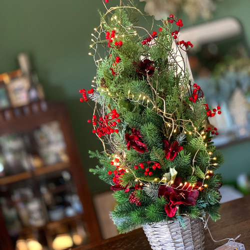 シーズンアレンジメントプレゼントディスプレイ2点セットクリスマス