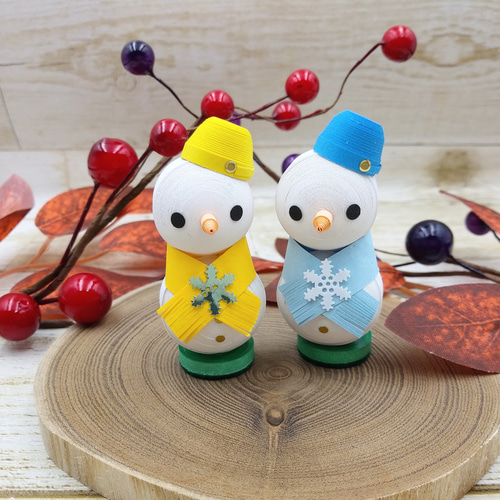 クイリングのちっちゃな雪だるま⛄《バケツ》 立体・オブジェ そいくる