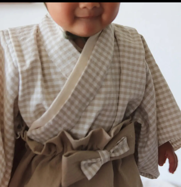 ♡baby HAKAMA♡ ベビー袴 ギンガムチェック 袴 2枚目の画像