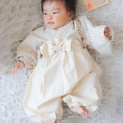 ♡baby HAKAMA♡ ベビー袴 ギンガムチェック 袴 2枚目の画像