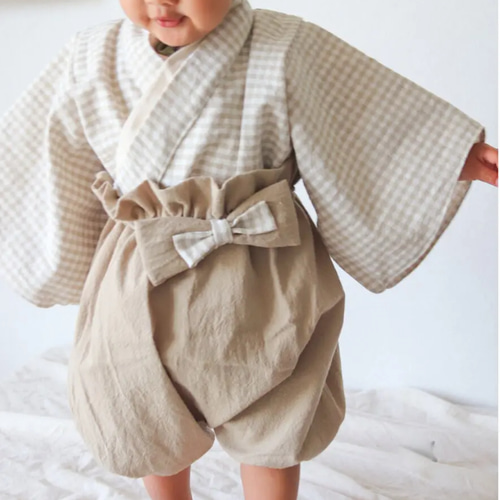 ♡baby HAKAMA♡ ベビー袴 ギンガムチェック 袴 ベビー服