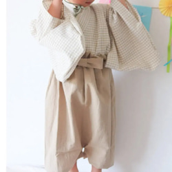 ♡baby HAKAMA♡ ベビー袴 ギンガムチェック 袴 3枚目の画像