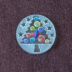 クリスマス ボタン（5個セット）透明アクリル製　アクリルボタン【bot0095】 3枚目の画像