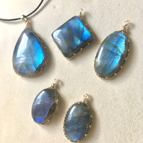 ラブラドライト ペンダントトップ 天然石 ペンダントトップ maccle  