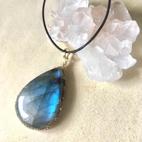 ラブラドライト ペンダントトップ 天然石 ペンダントトップ maccle  