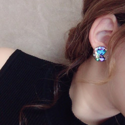 Asymmetry shell circle pierce/earring 5枚目の画像