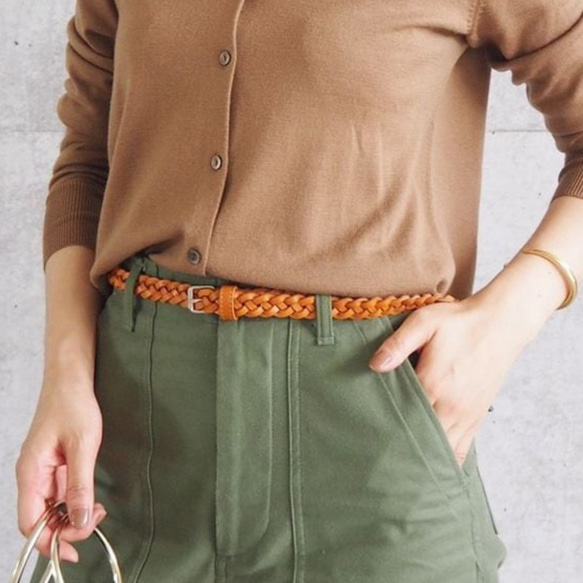 uru レザー メッシュ ベルト 美中古 レザーメッシュベルト(ベルト