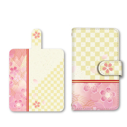 桜 スマホケース 手帳型ケース iPhoneケース 携帯ケース ミラー カード収納 iPhone14 2枚目の画像