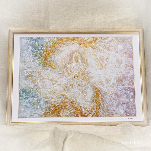 絹本着彩/薔薇図 プラチナ粉・ラピスラズリ・コチニール高級岩絵の具