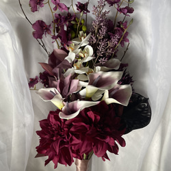 胡蝶蘭、カラー、ダリアブーケ、ウェディングブーケ、和装ブーケ