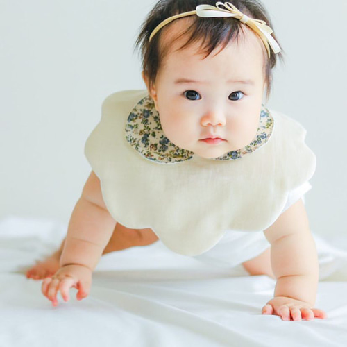 リバティ襟付きスタイ♡ リバティスタイ♡ リバティもくもく