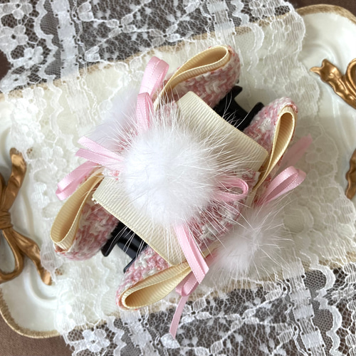 アンドラブクローゼット　ツイードリボンのHAPPYクリップほか2点 アンドラブクローゼット ツイードリボンのHAPPYクリップほか2点