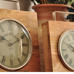 北欧 おしゃれ置時計 ヴィンテージ アンティーク オブジェ 置物 古木（（小） 2枚目の画像