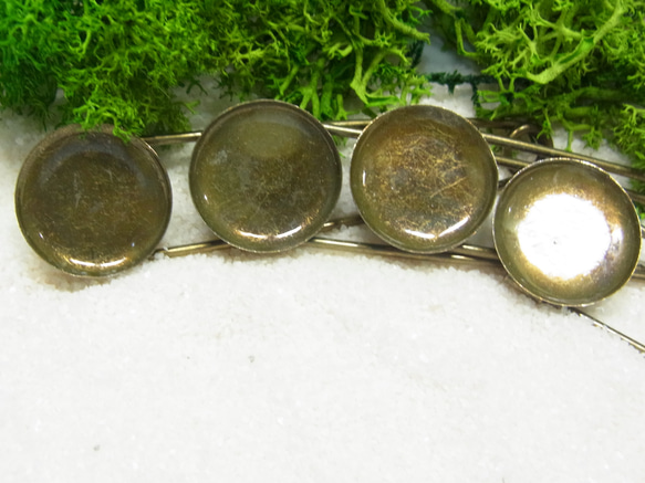 ストールピン ブローチピン パーツ キルトピン かぶとピン 皿付き　 5枚目の画像