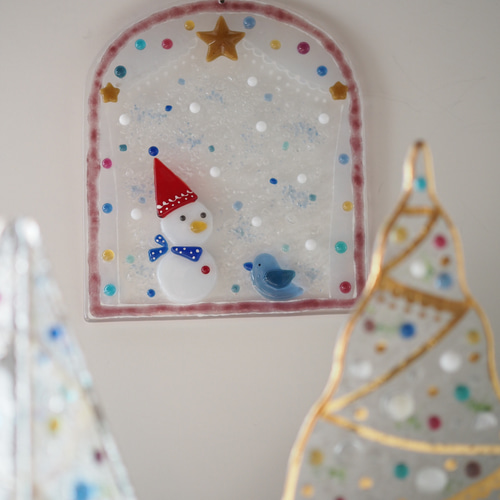 ガラス製幸せの青い鳥クリスマスオーナメント Crystal snow (クリスタル スノー】 オーナメント 青い鳥