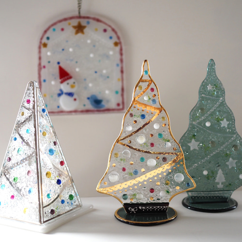 仲良くお話し中♡【オーダー制作】窓辺のオーナメント（雪だるまと幸せ