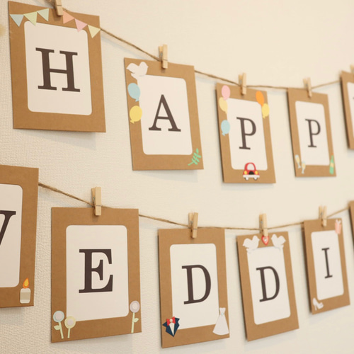 結婚式ガーランド フォトガーランド 送料ラッピング無料 その他雑貨