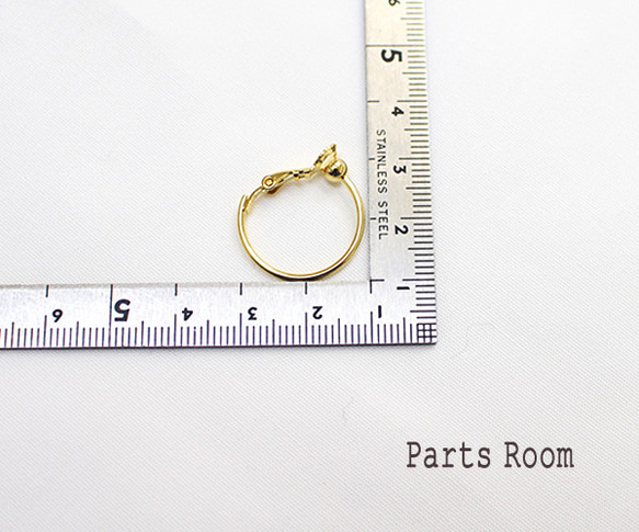 [2 件] 扭環一觸式耳套耳環 [金色] -mt-3819 第5張的照片