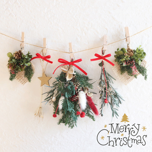 SALE☆クリスマスガーランド◇ドライフラワースワッグ<2022