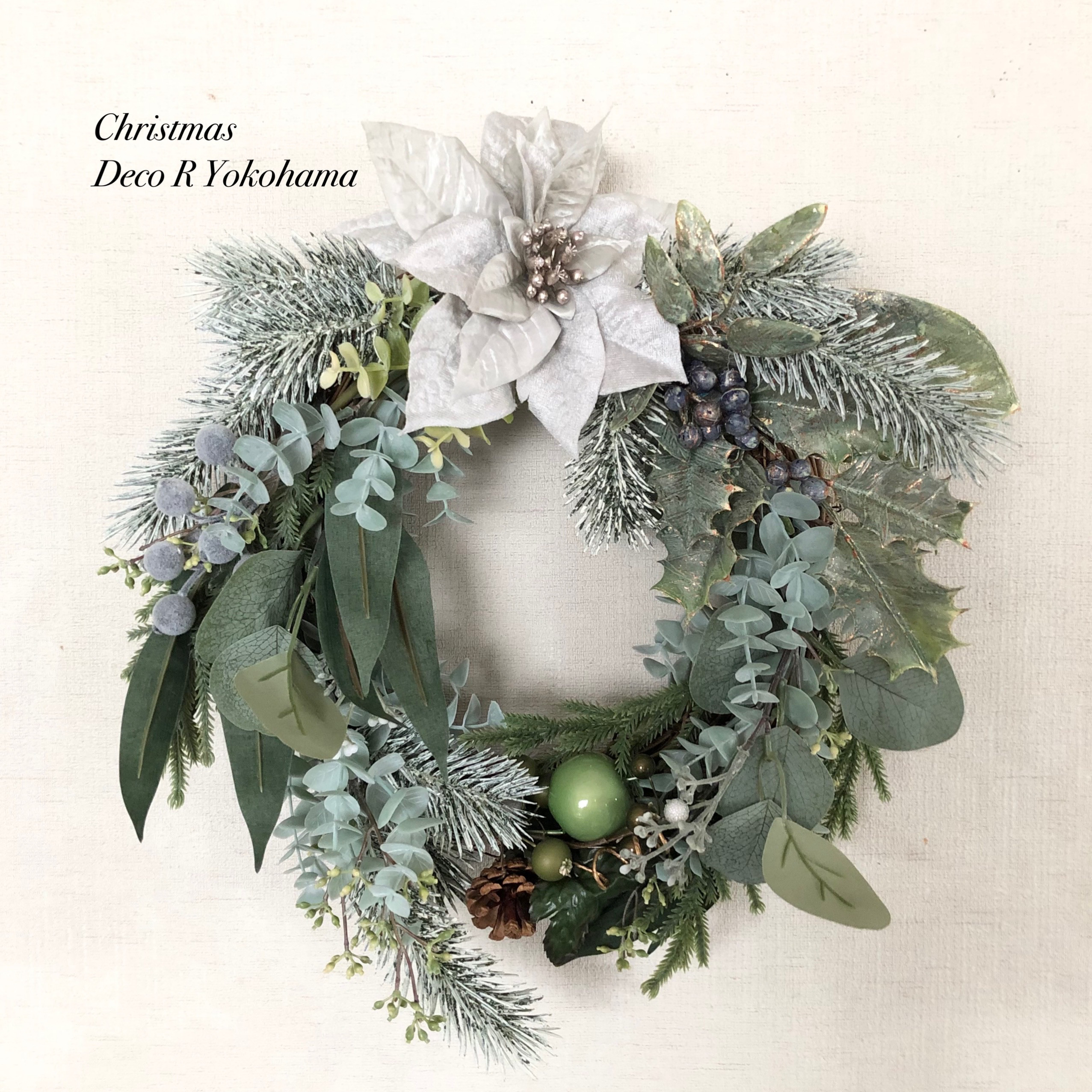 幸せを呼ぶクリスマスリース アーティフィシャルフラワーの