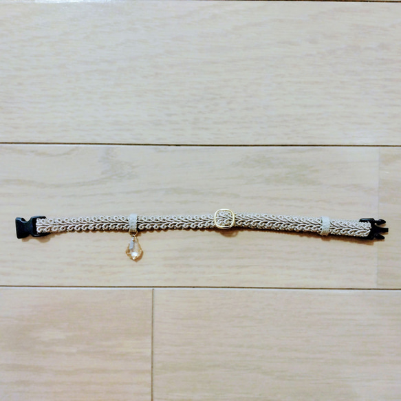 猫の首輪　トリミングブレード　V⑥　サンドベージュ 4枚目の画像