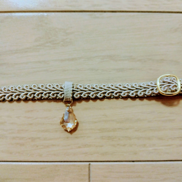 猫の首輪　トリミングブレード　V⑥　サンドベージュ 5枚目の画像