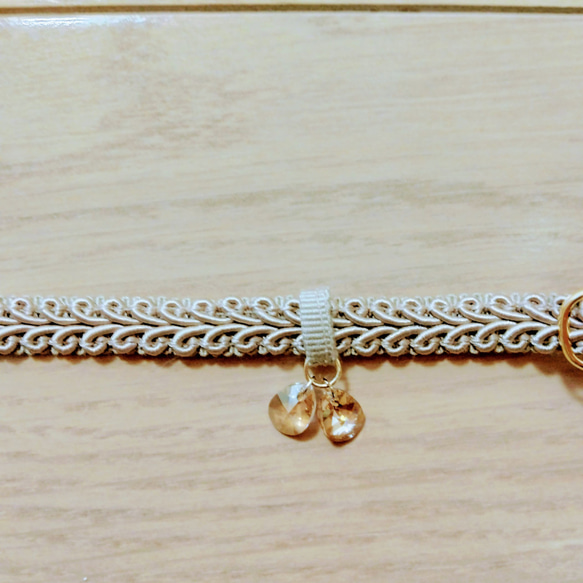 猫の首輪　トリミングブレード　V⑥　サンドベージュ 7枚目の画像