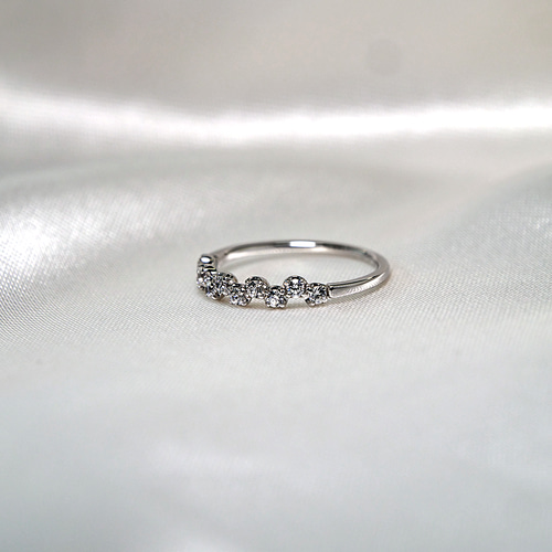 14K／2mm　フルエタニティリング　モアサナイト 0号〜6号　ピンキーリング 14K／2mm フルエタニティリング モアサナイト 0号〜6号 ピンキーリング