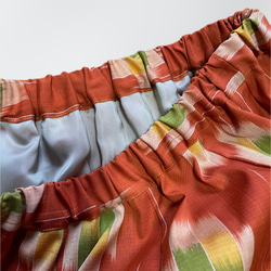［SALE］オレンジウール紬のギャザーフレアスカート 11枚目の画像