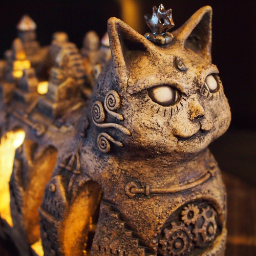 幻想都市 猫町（大） 立体・オブジェ 須藤忠隆 通販 14975128