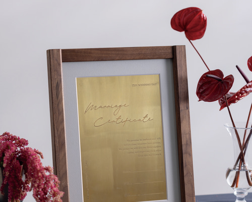 結婚式 | 結婚証明書【 真鍮結婚証明書 B type 】 席次表・席札