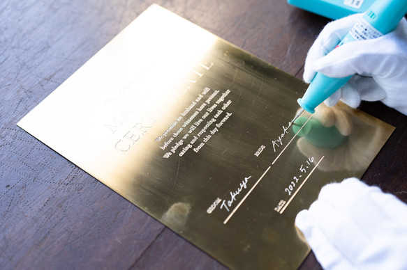 結婚式 | 結婚証明書【 真鍮結婚証明書 A type 】 人気・おすすめ｜使いやすい・旅行におすすめ 品質保証 全国発送 在庫限り