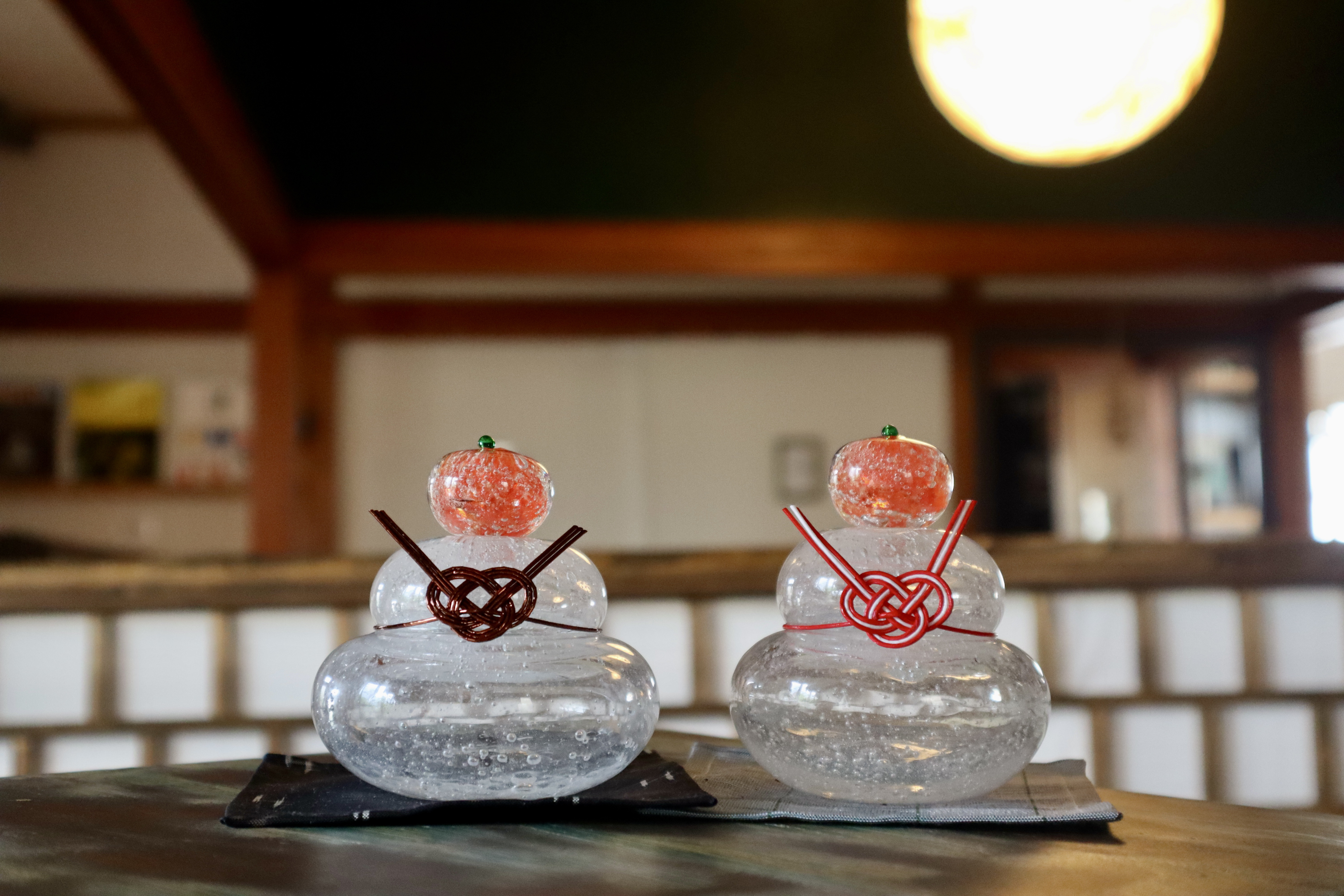 硝子の鏡餅【沖縄・琉球ガラス】 《鏡餅》 その他インテリア雑貨