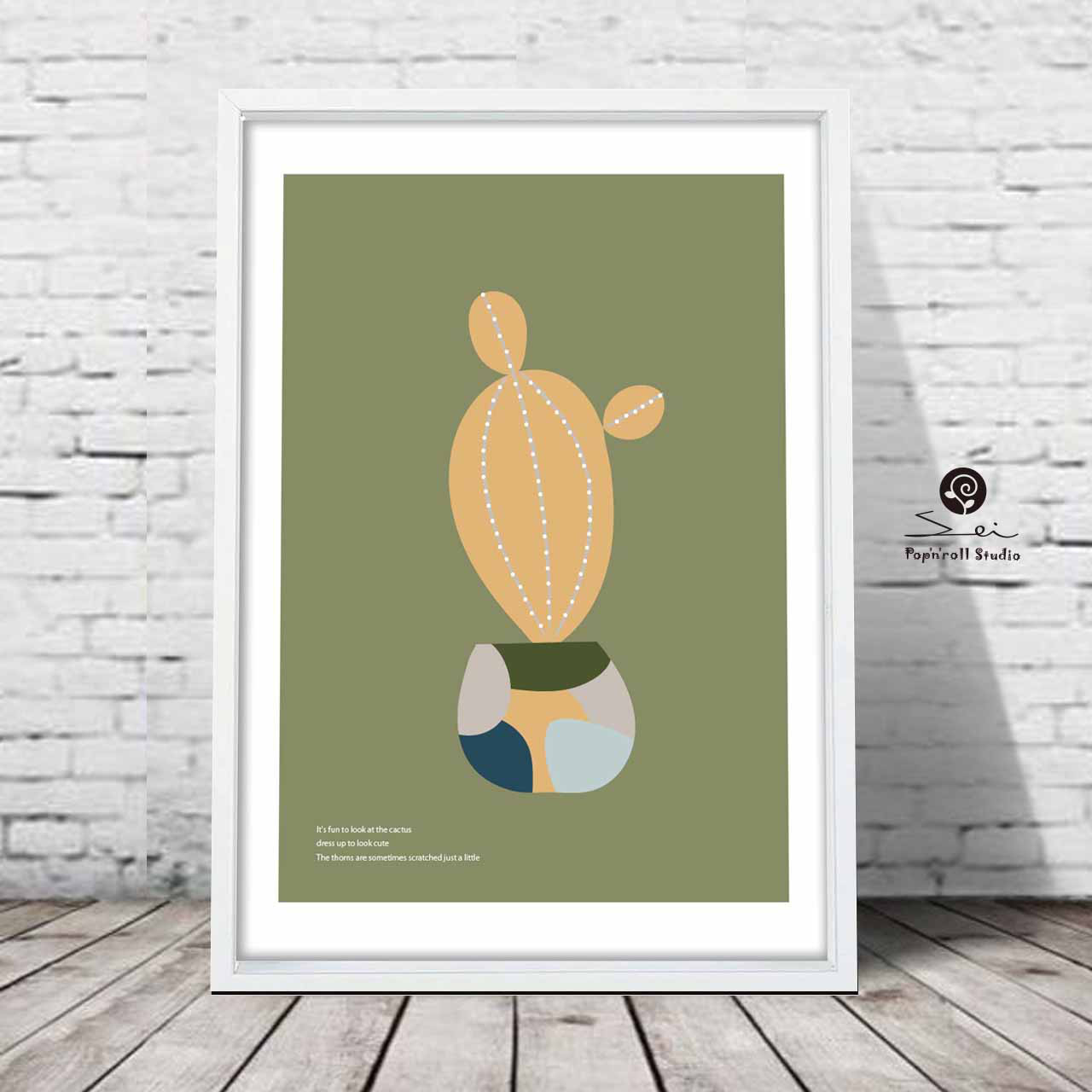 サボテンスカンジナビア　サボテン　送料無料　イラスト　ポスター　アート  アートポスター　全作品定評品質　932