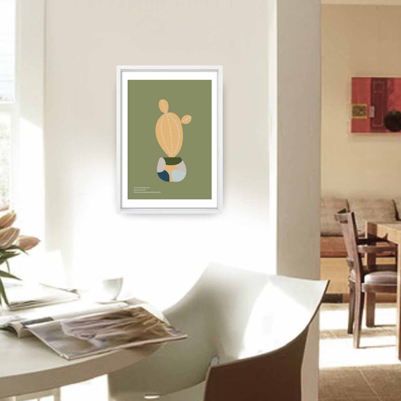 サボテンスカンジナビア　サボテン　送料無料　イラスト　ポスター　アート  アートポスター　全作品定評品質　932