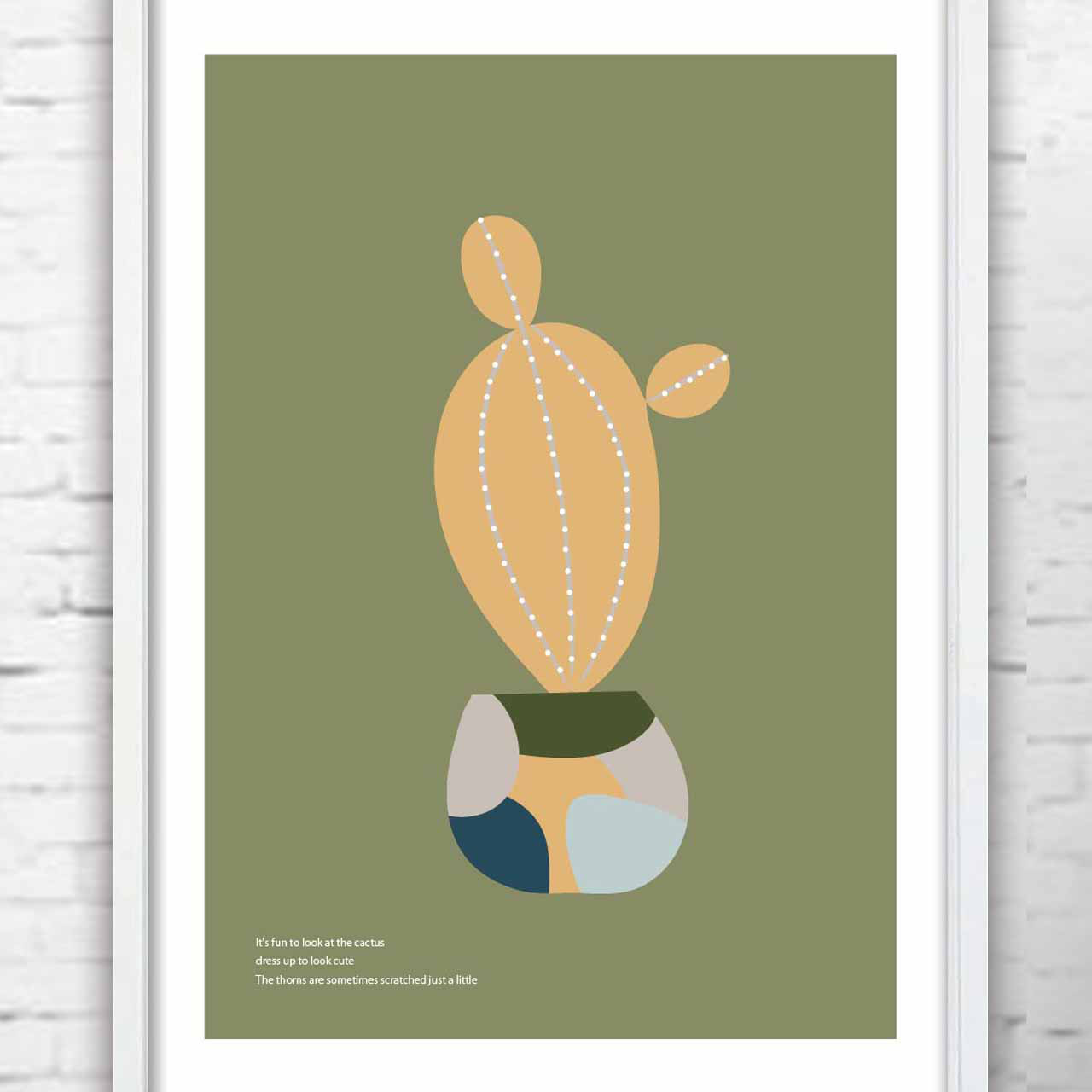 サボテンスカンジナビア　サボテン　送料無料　イラスト　ポスター　アート  アートポスター　全作品定評品質　932