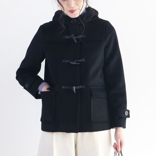 冬【ブラック】ウール素材ショート丈ダッフルコート♥ コート 冬【ブラック】ウール素材ショート丈ダッフルコート♥ コート