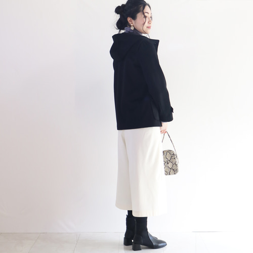 冬【ブラック】ウール素材ショート丈ダッフルコート♥ コート