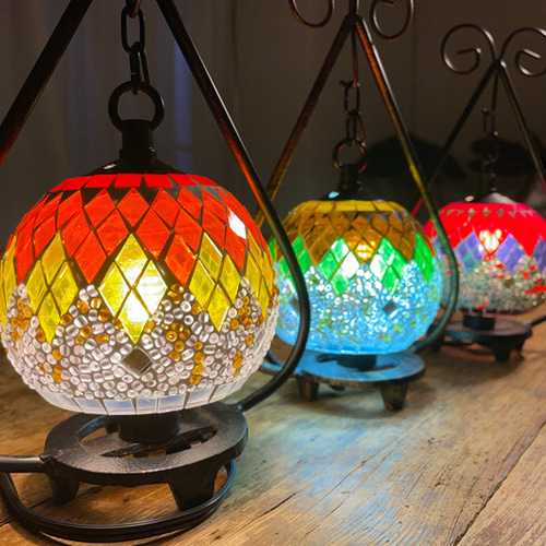 トルコモザイクランプ S （オリジナルデザインガラステーブルランプ