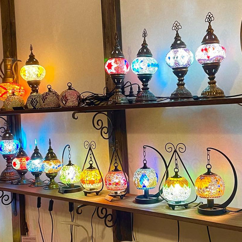 トルコランプ　インテリア　飾り板付き　ガラス ランプ トルコランプ おしゃれ 吊り下げ型 アンティーク レトロ