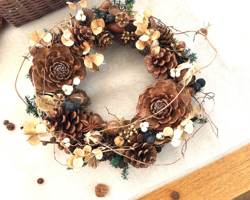 keme＊Natural＊クリスマスリース☆ドライフラワーリース３個 16c763518774899e31f4a39183f7af