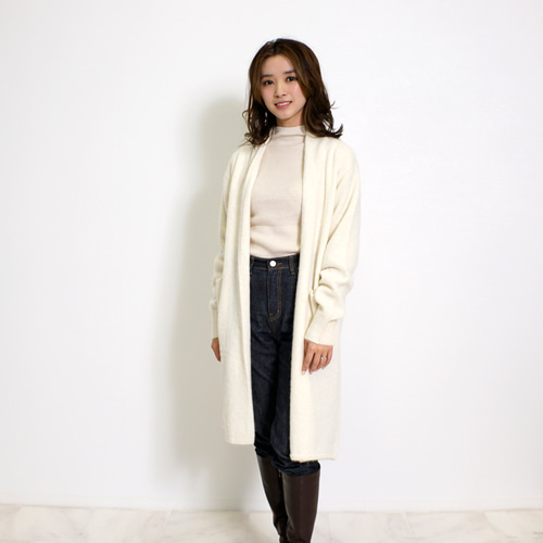 ロイヤルベビーアルパカ100% ニットロングカーディガン 1212401  