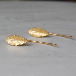 山茶屬樹葉造型耳環 第5張的照片