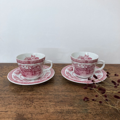 ビンテージカップ＆ソーサー 陶器HOYA磁器 イギリスポッタリー ローズ