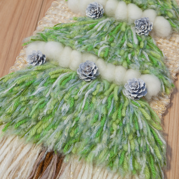 【F】手織りクリスマスツリー 3枚目の画像